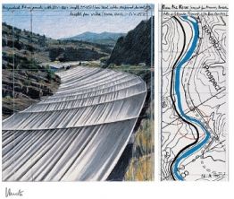 Christo "Over The River XI, Project for Arkansas River" aus dem Jahr 2000