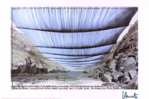 Christo "Over the River IV Under"