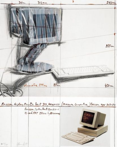 Christo "Wrapped Display Monitor 1985 "