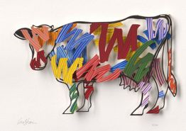 David Gerstein " Cow – Brushstrokes (Papercut)"
