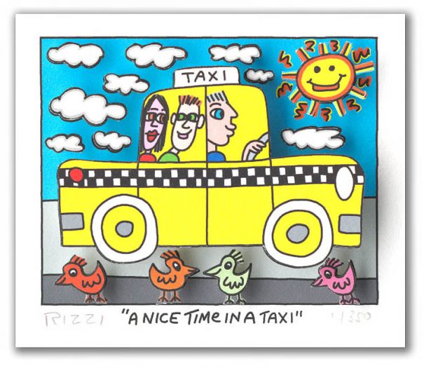 James Rizzi "A Nice Time In A Taxi"