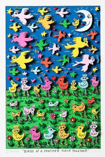 James Rizzi "Birds of a feather flock together"
