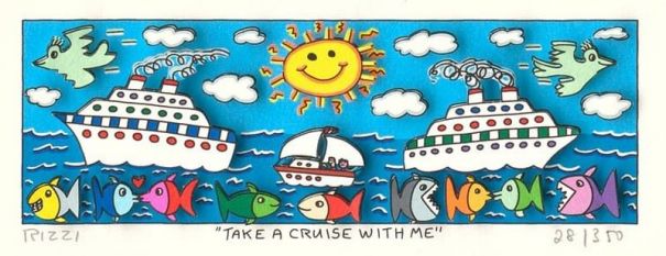 James Rizzi "Take a Cruise with Me (gerahmt)"