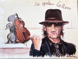 Otto Waalkes "Sie spielen Cellooo - Leinwand" aus dem Jahr 2021