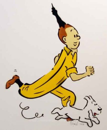 Thomas Baumgärtel "Comic Tintin Metamorphose"