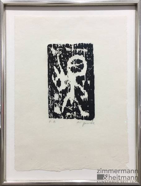 A. R. Penck "Holzschnitt im Rahmen"