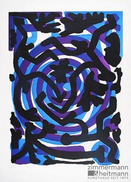 A. R. Penck "Praxis (Blau Lila) III"