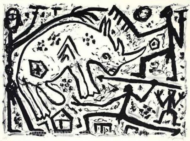 A. R. Penck "Stier und Nashorn"