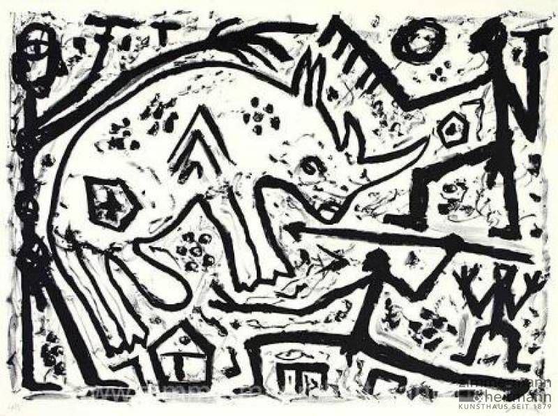 A. R. Penck "Stier und Nashorn"