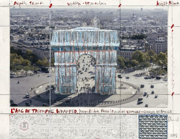 Christo "Arc de Triomphe (Project for Paris)"