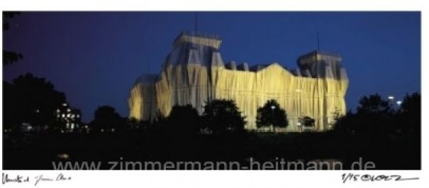 Christo "Reichstag Spreeblick nachts"