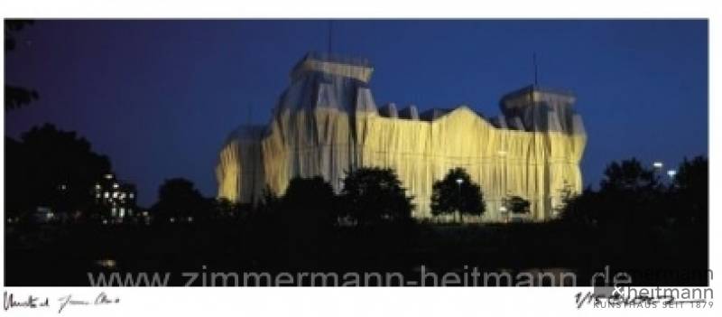 Christo "Reichstag Spreeblick nachts"