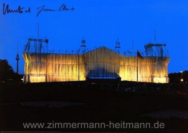Christo "Reichstag Vorderseite nachts"