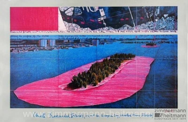 Christo "Surrounded Islands (Drawing)"