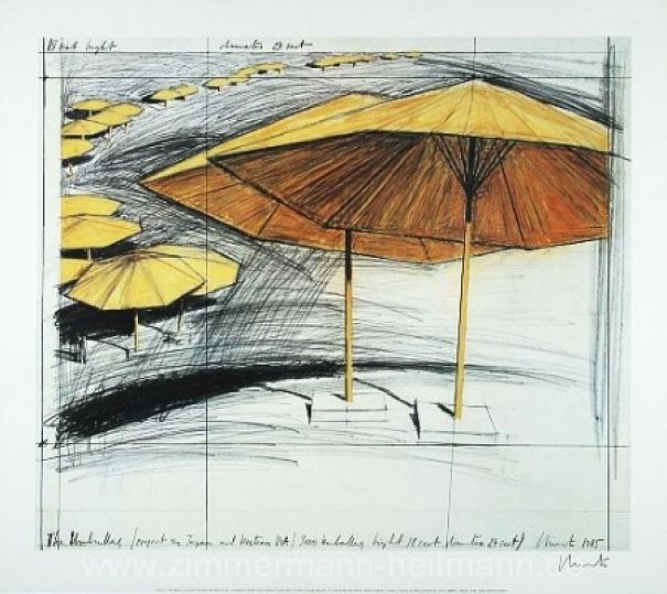 Christo "Umbrellas Yellow III"