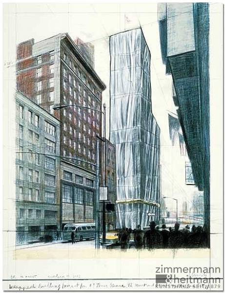 Christo "Wrapped Building, Project for No 1 Times Square"