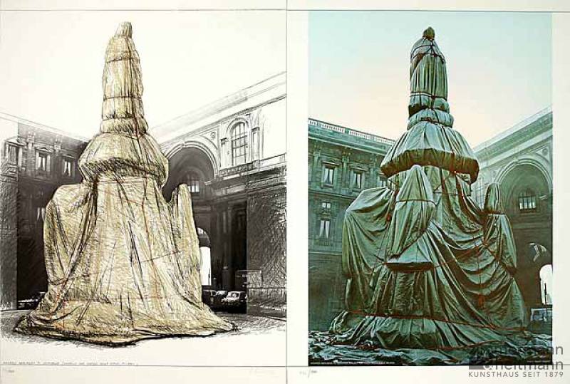 Christo "Wrapped Monument Leonardo, 2 B."
