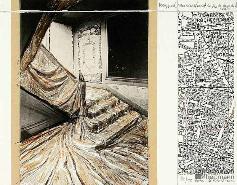 Christo "Wrapped Staircase "