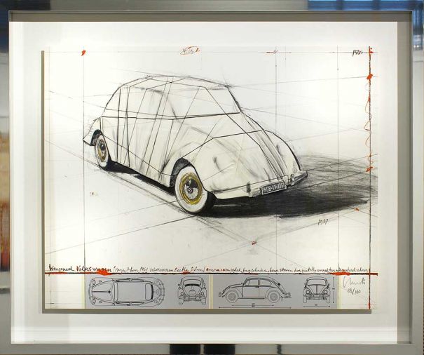 Christo "Wrapped Volkswagen – gerahmt"