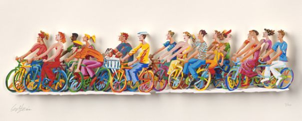 David Gerstein "Biking A,B (Papercut)"