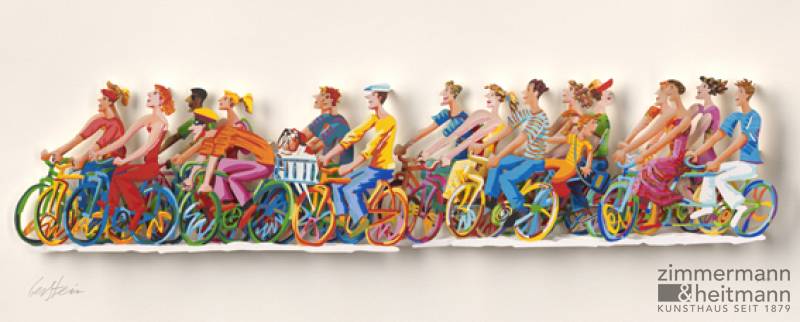 David Gerstein "Biking A,B (Papercut)"