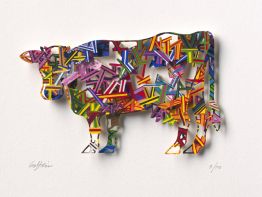 David Gerstein "Cow – Constructive (Papercut)"