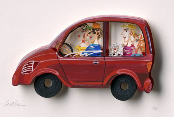 David Gerstein "Family Car (Papercut)"