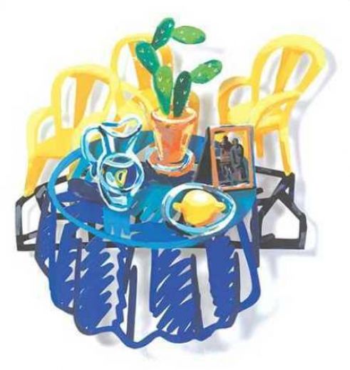 David Gerstein "Table with Cactus"