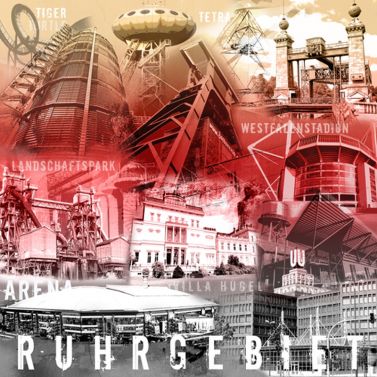 Fritz Art "Ruhrgebietscollage schwarz weiss rot" aus dem Jahr 2019