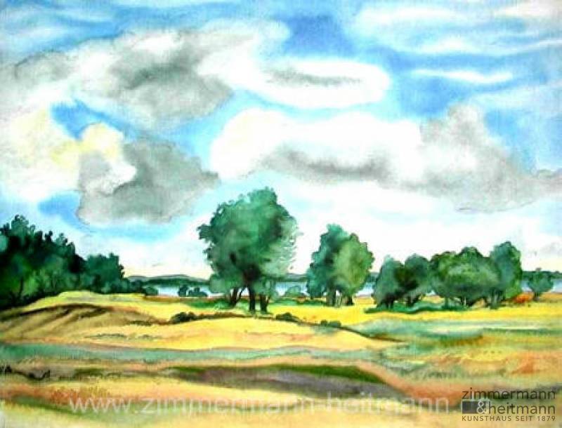 Günter Grass "Landschaft am See"