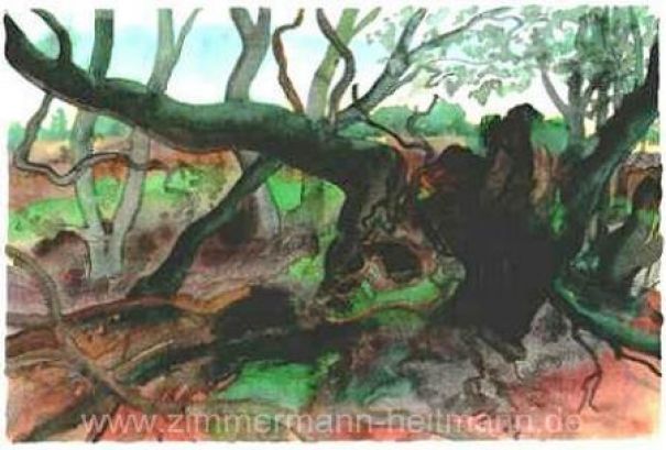 Günter Grass "Waldlandschaft auf Moen"