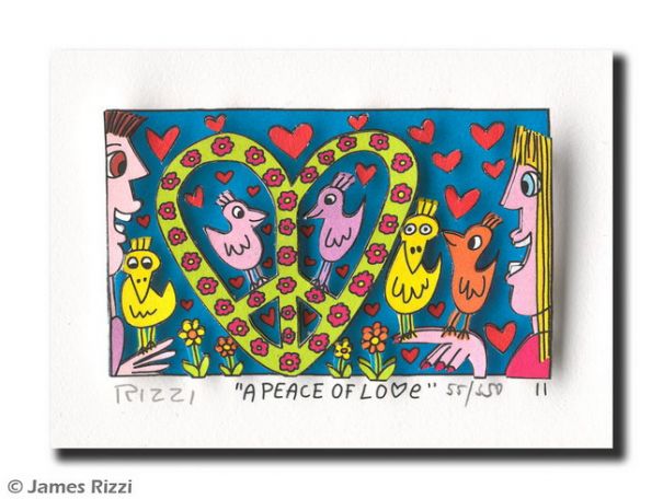 James Rizzi "A Peace Of Love - Gerahmt"
