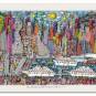 James Rizzi "All Roads Lead To New York City - gerahmt"