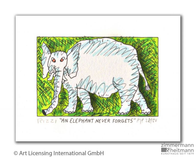 James Rizzi "An Elephant never forgets"