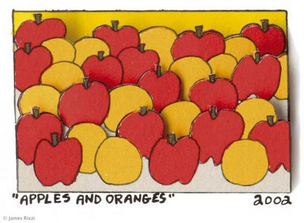 James Rizzi "Apples and Oranges"