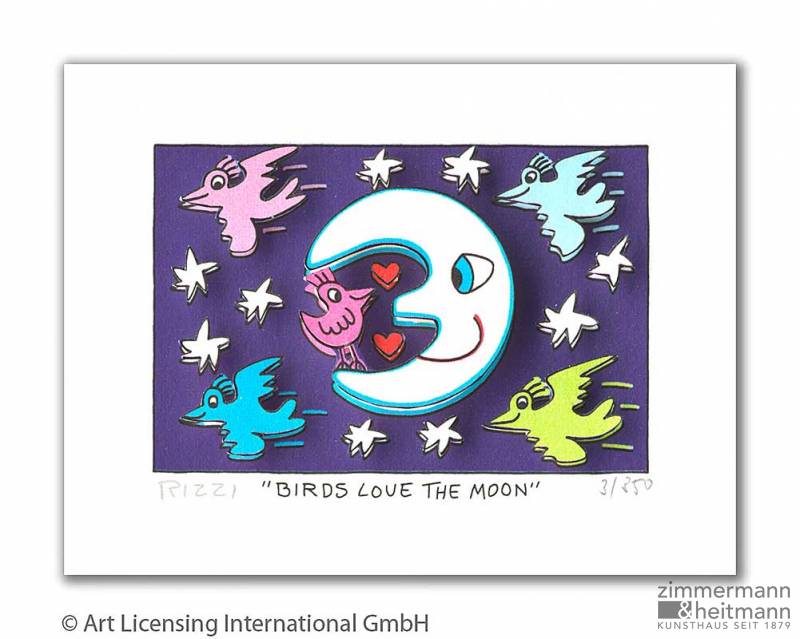 James Rizzi "Birds Love The Moon"