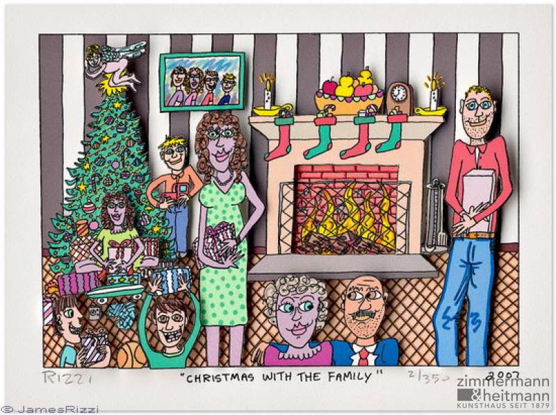 James Rizzi "Christmas With The Family"