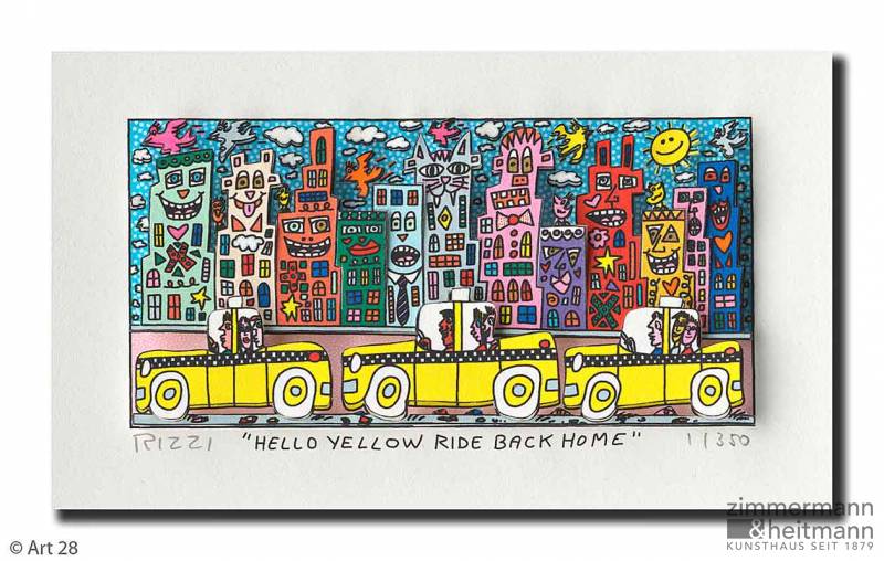 James Rizzi "Hello Yellow Ride Back Home"