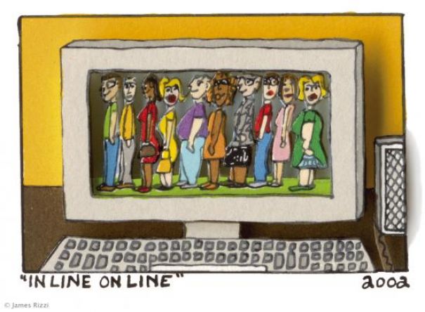 James Rizzi "In Line Online"