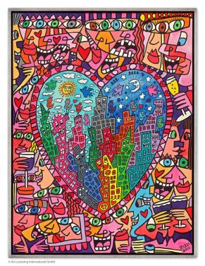 James Rizzi "It`s heart not to love my City (Leinwand)"