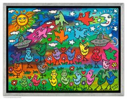 James Rizzi "Up, down and flying around (Leinwand)"