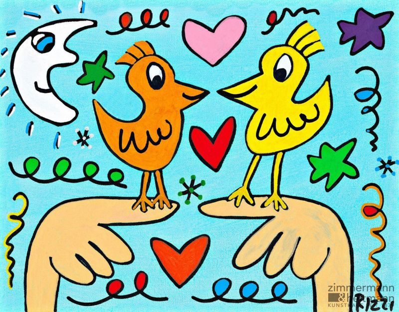 James Rizzi "Love those love Birds"
