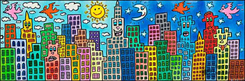 James Rizzi "My Candy-Colored City Of Love"