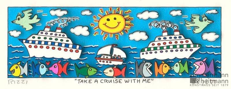 James Rizzi "Take a Cruise with Me (gerahmt)"