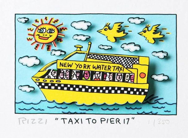 James Rizzi "Taxi to Pier 17"