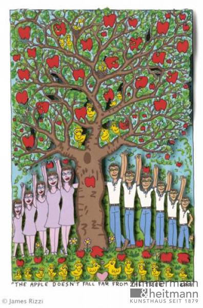 James Rizzi "The Apple Doesn't Fall Far From The Tree"