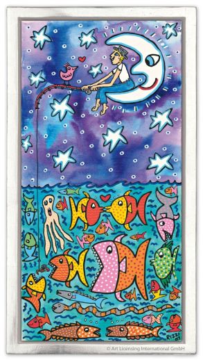 James Rizzi "The big sky and the deep sea - lots of fish for you and me"