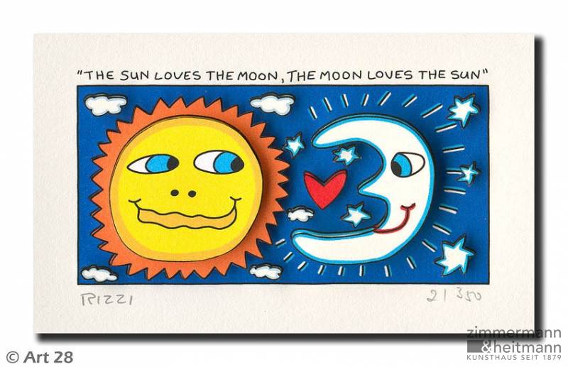 James Rizzi "The Sun Loves The Moon, The Moon Loves The Sun"