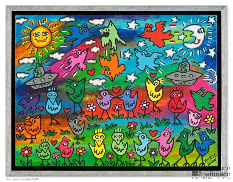 James Rizzi "Up, down and flying around (Leinwand)"