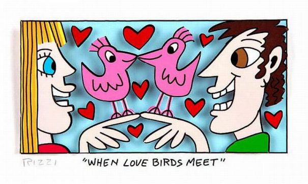 James Rizzi "When Love Birds meet"